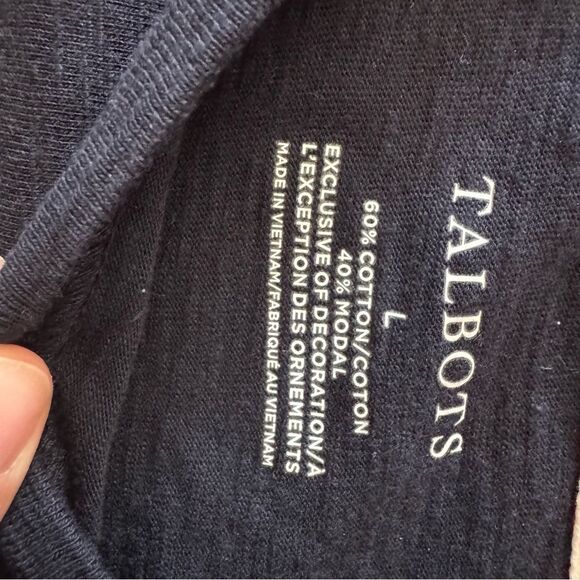 Talbots Women CREWNECK TEE  Love HEART size large - Picture 5 of 5